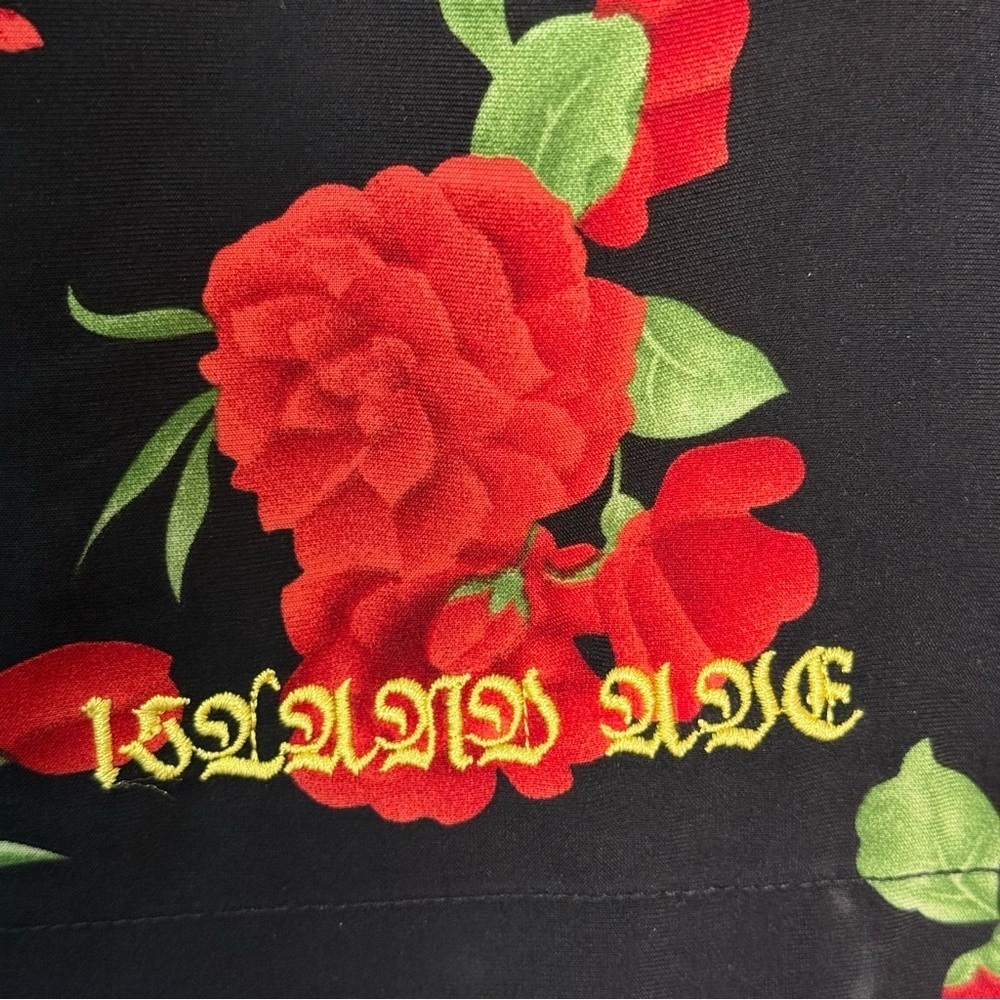 Island Avenue Daily Red Roses Floral Drawstring Shorts Men’s Size Large - Picture 11 of 14